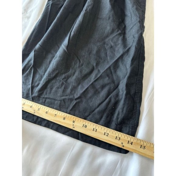 MADEWELL Wide-Leg Cargo Pants Linen-Blend Women's Size 14 Black  NN554 - Picture 5 of 13